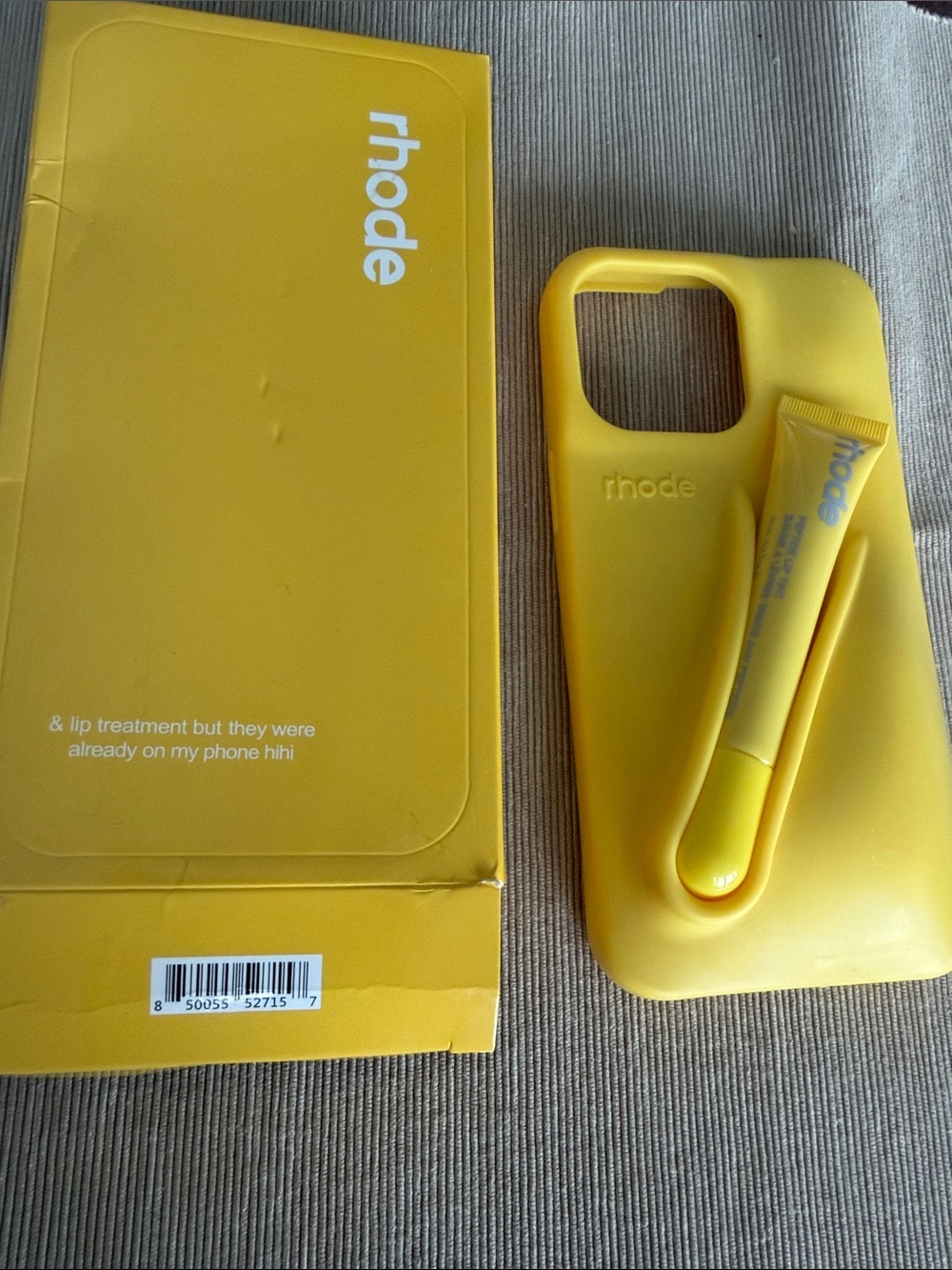 RHODE Yellow Silicone iPhone Case with Lip Treatment Holder